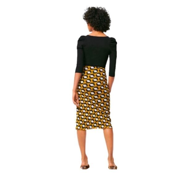 Diane Von Furstenburg Cristy Ruched Mesh Skirt - Picture 2 of 8